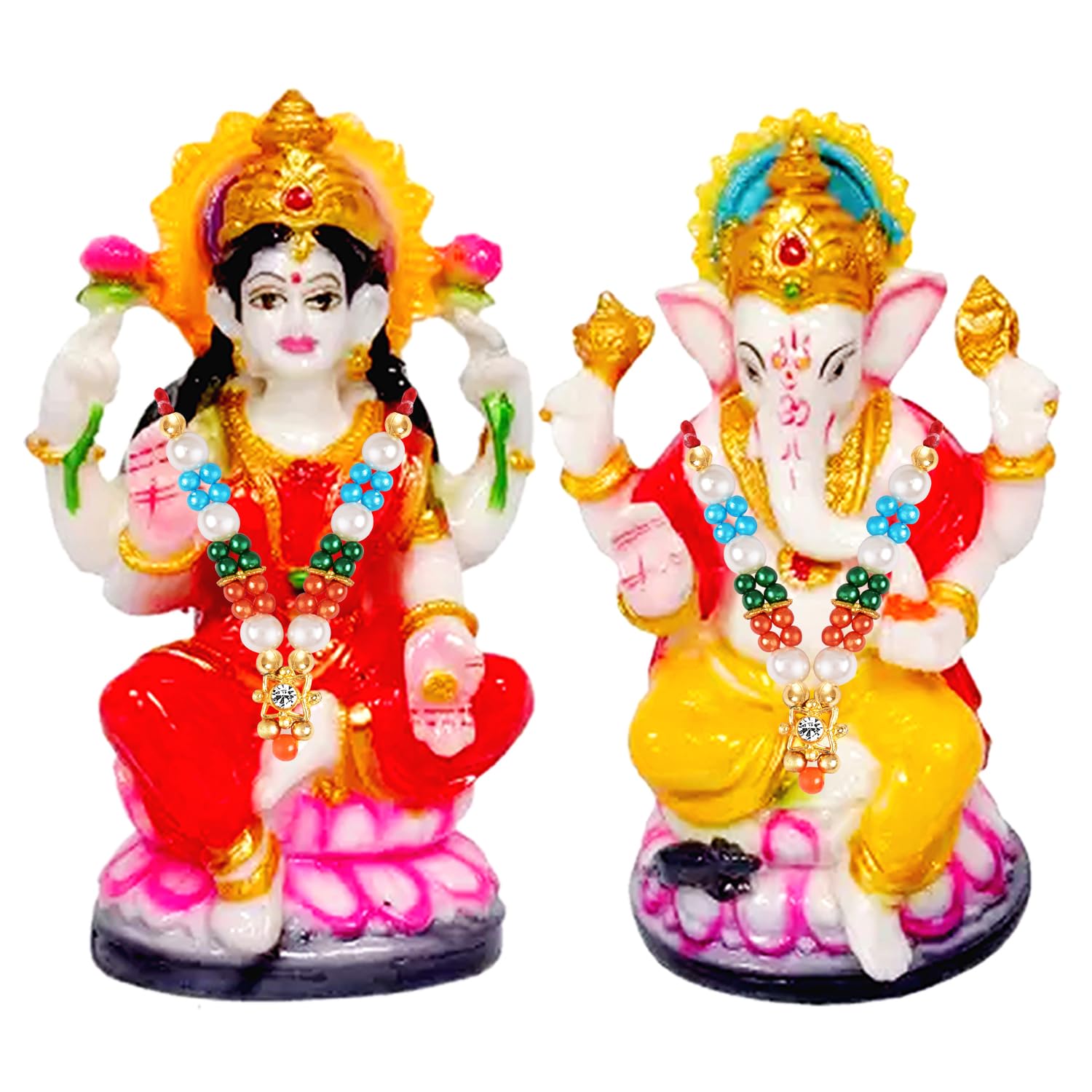 Kitlyn  -   |Necklace For Lakshmi Ganesh Ji/Temple, Home Decor&Gift Decorative Showpiece - 12 Cm